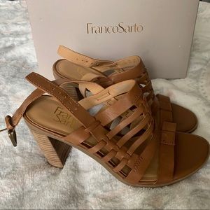 Franco Sarto Tan Saddle Heels size 6.5